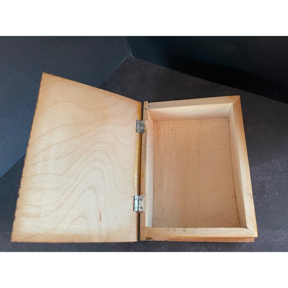 Vintage Ellmau Tirol Hand Painted Wooden Book Box Alpine Church Scene Austria - Picture 8 of 12